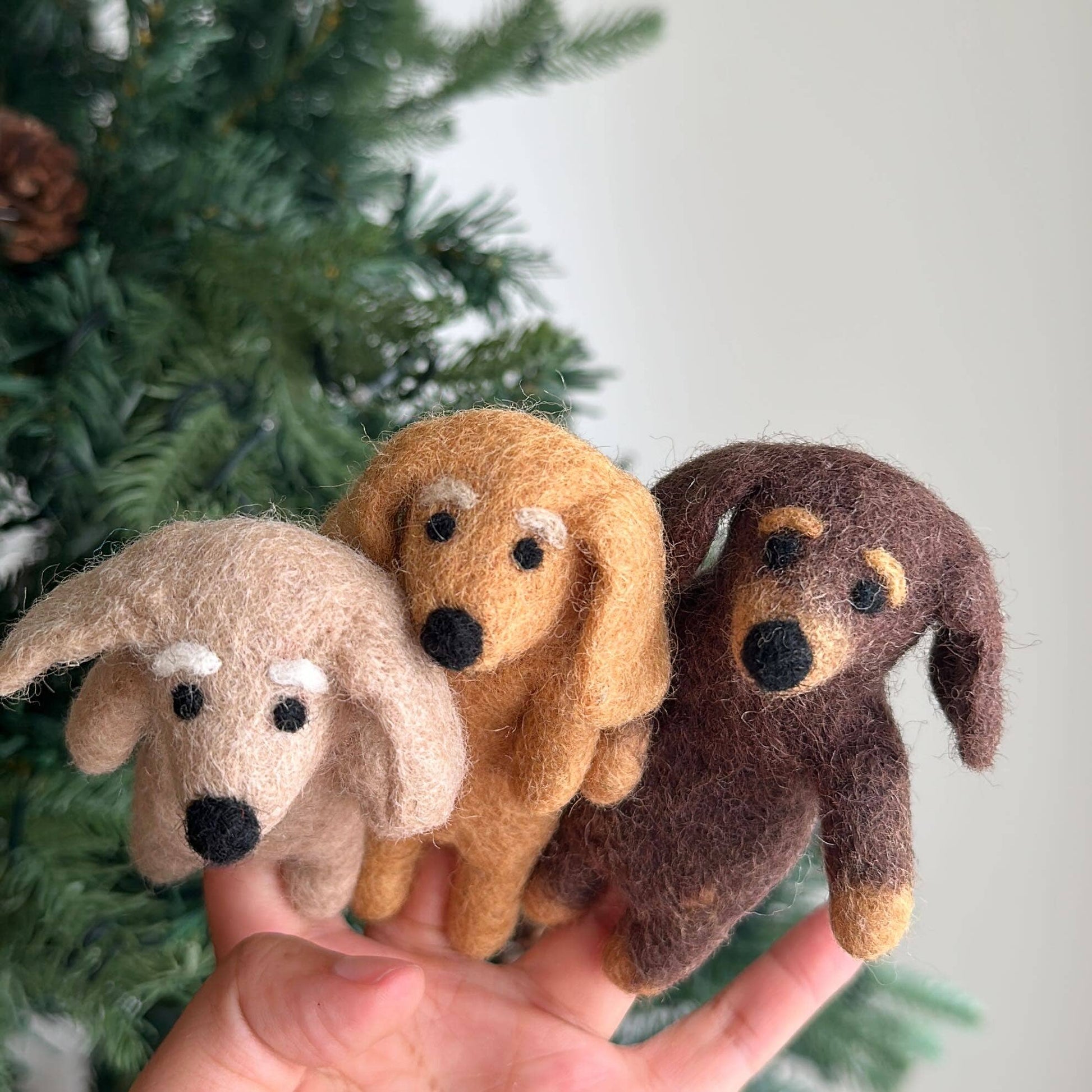 Dachshund Dog Finger Puppet - Set of 6