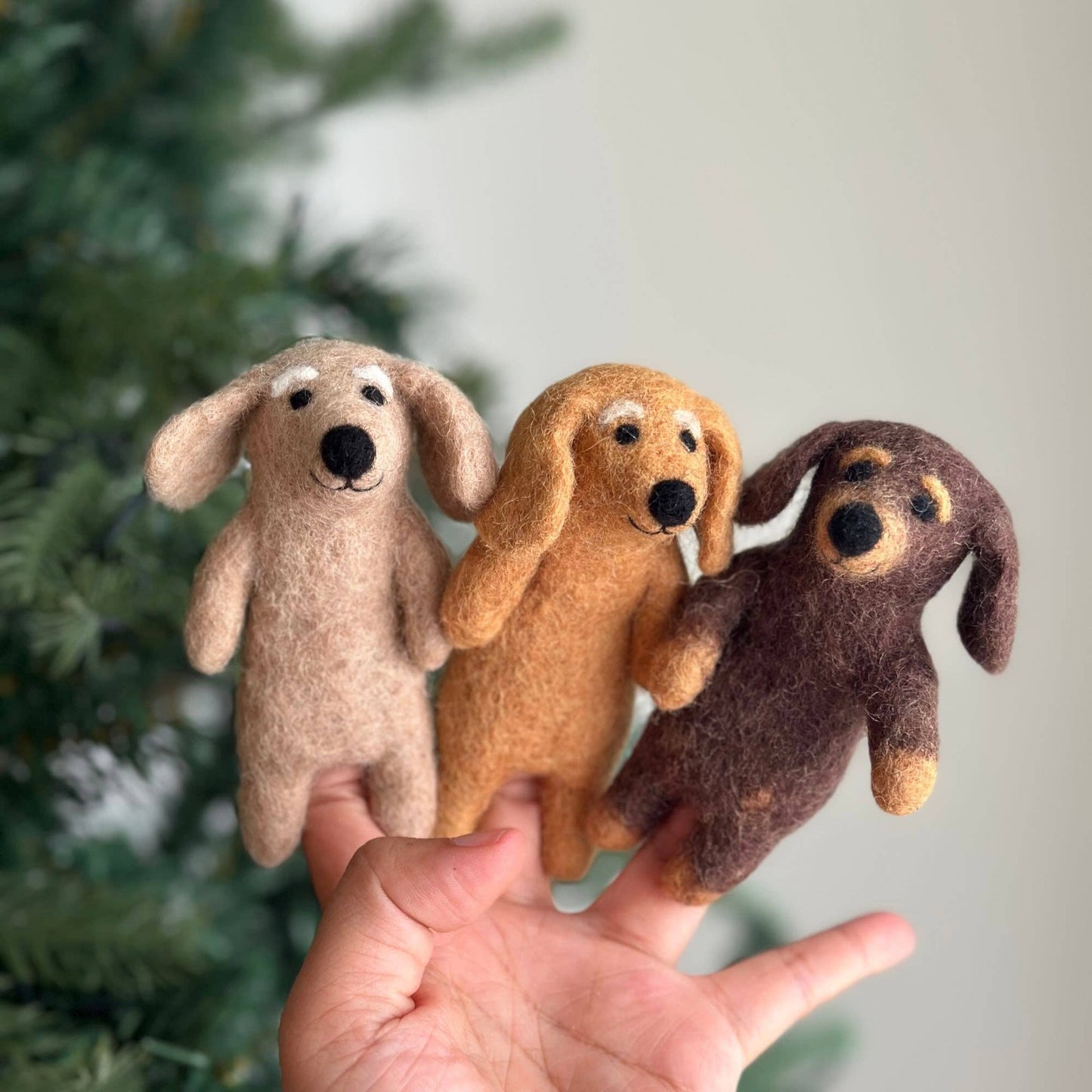 Dachshund Dog Finger Puppet - Set of 6