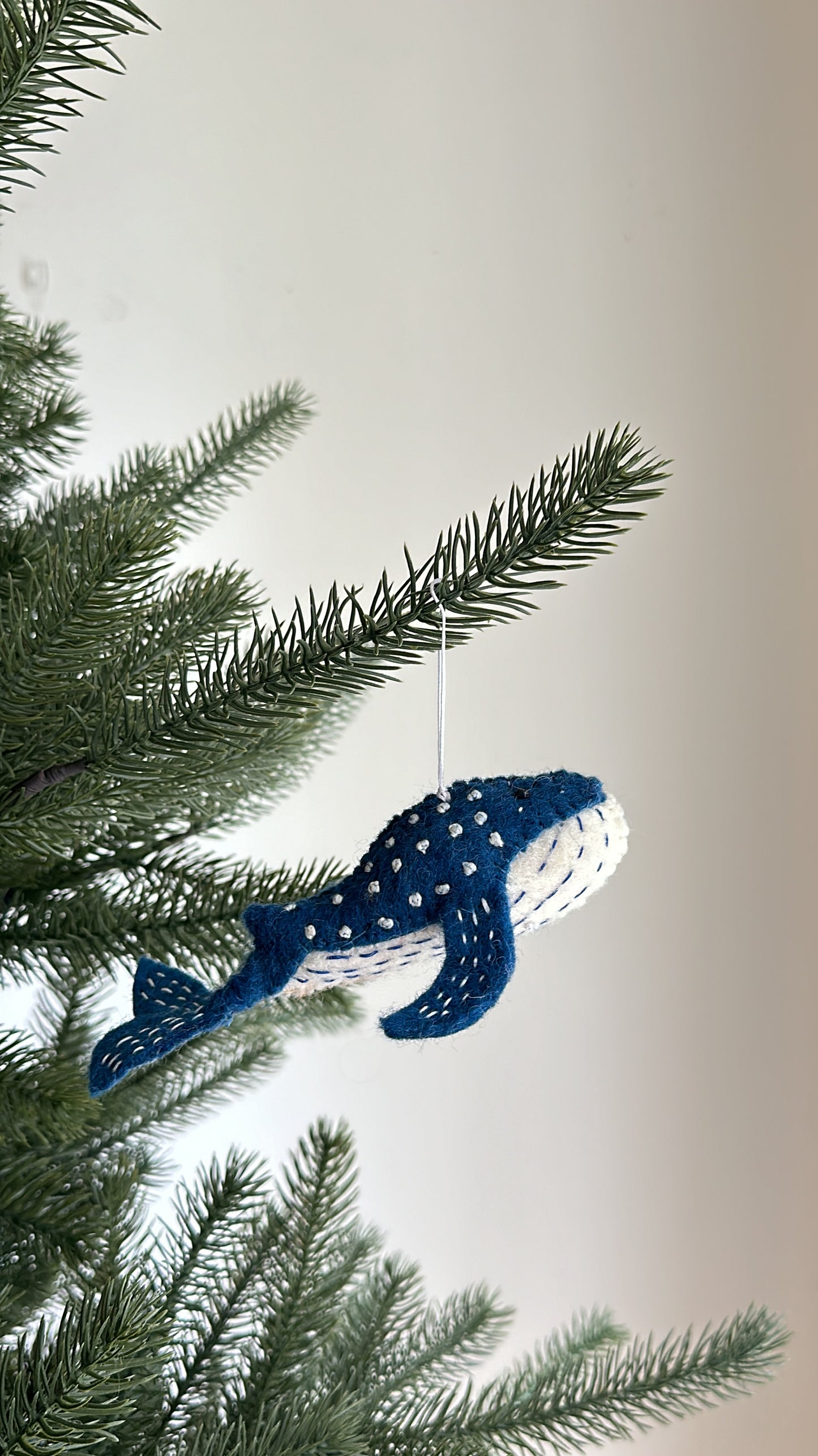 Felt Ornament - Blue Minke Whale