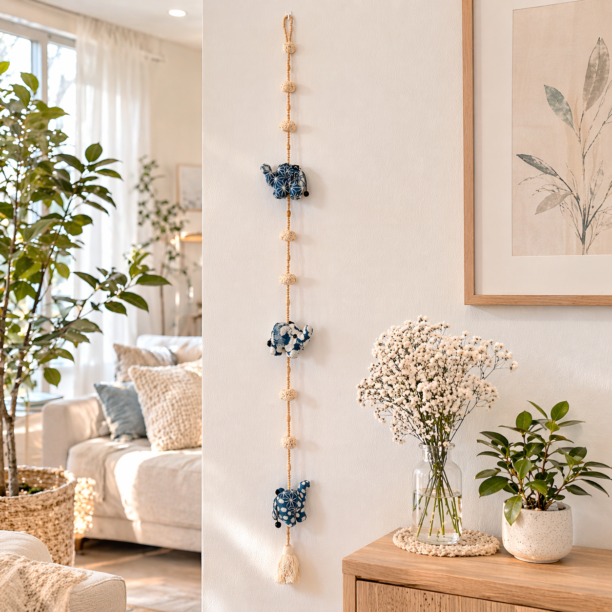 Indigo Elephant Garland