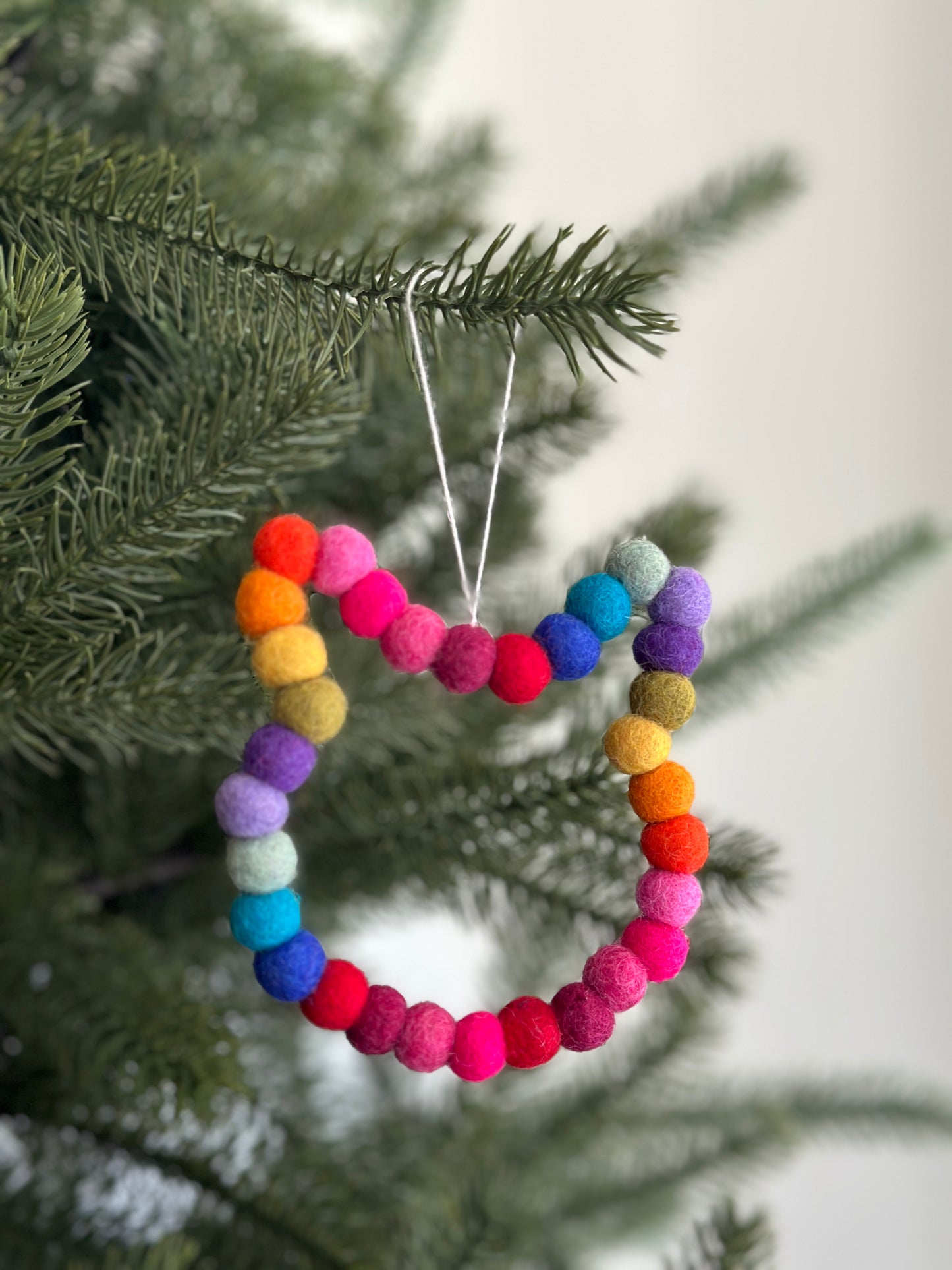 Pompom Rainbow Love Ornament