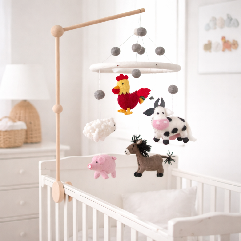 Felt Baby Mobile - Farm Animal