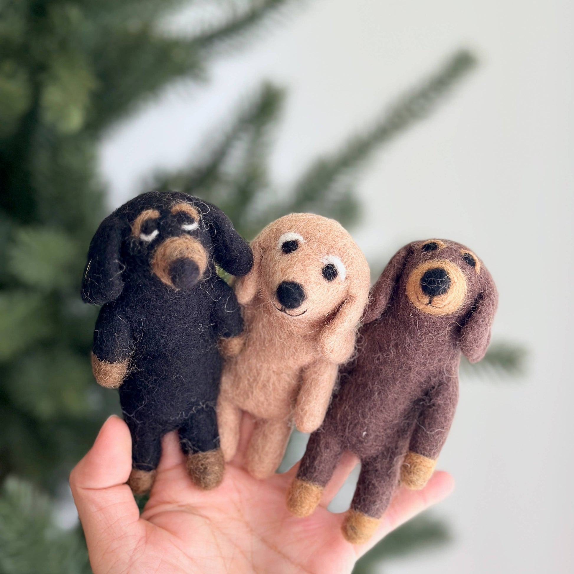 Dachshund Dog Finger Puppet - Set of 6