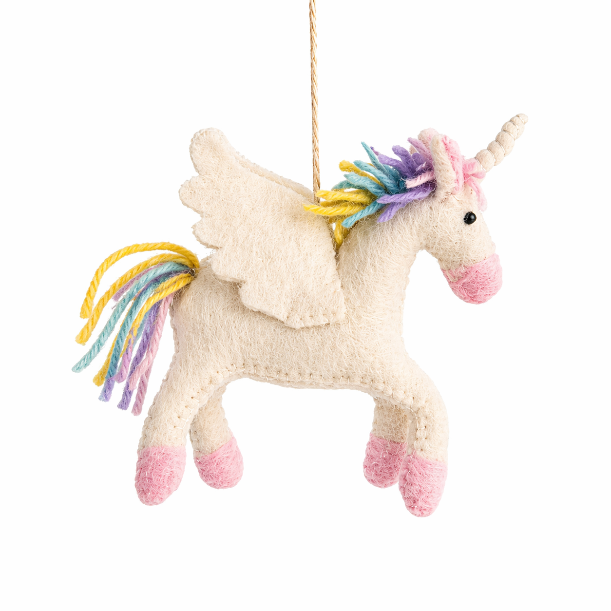 Felt Ornament - 2026 Prancing Pastel Unicorn