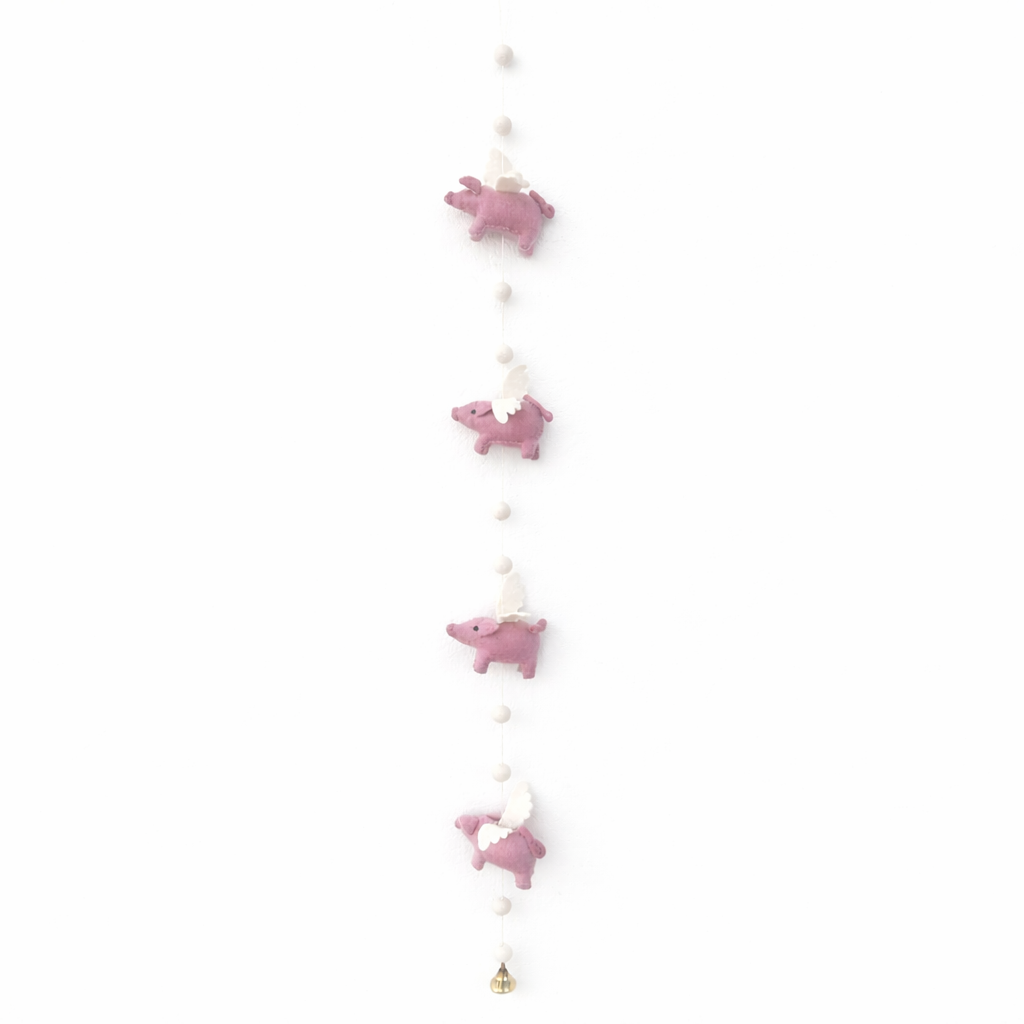 Felt Flying Pig Garland