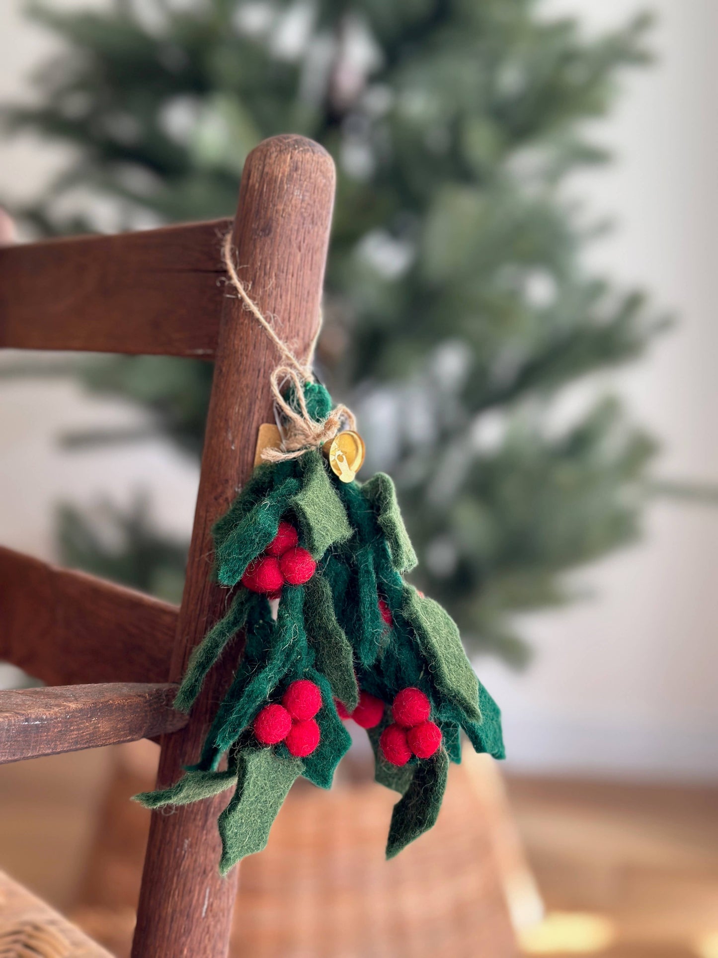 Felt Ornament - Holly Sprig