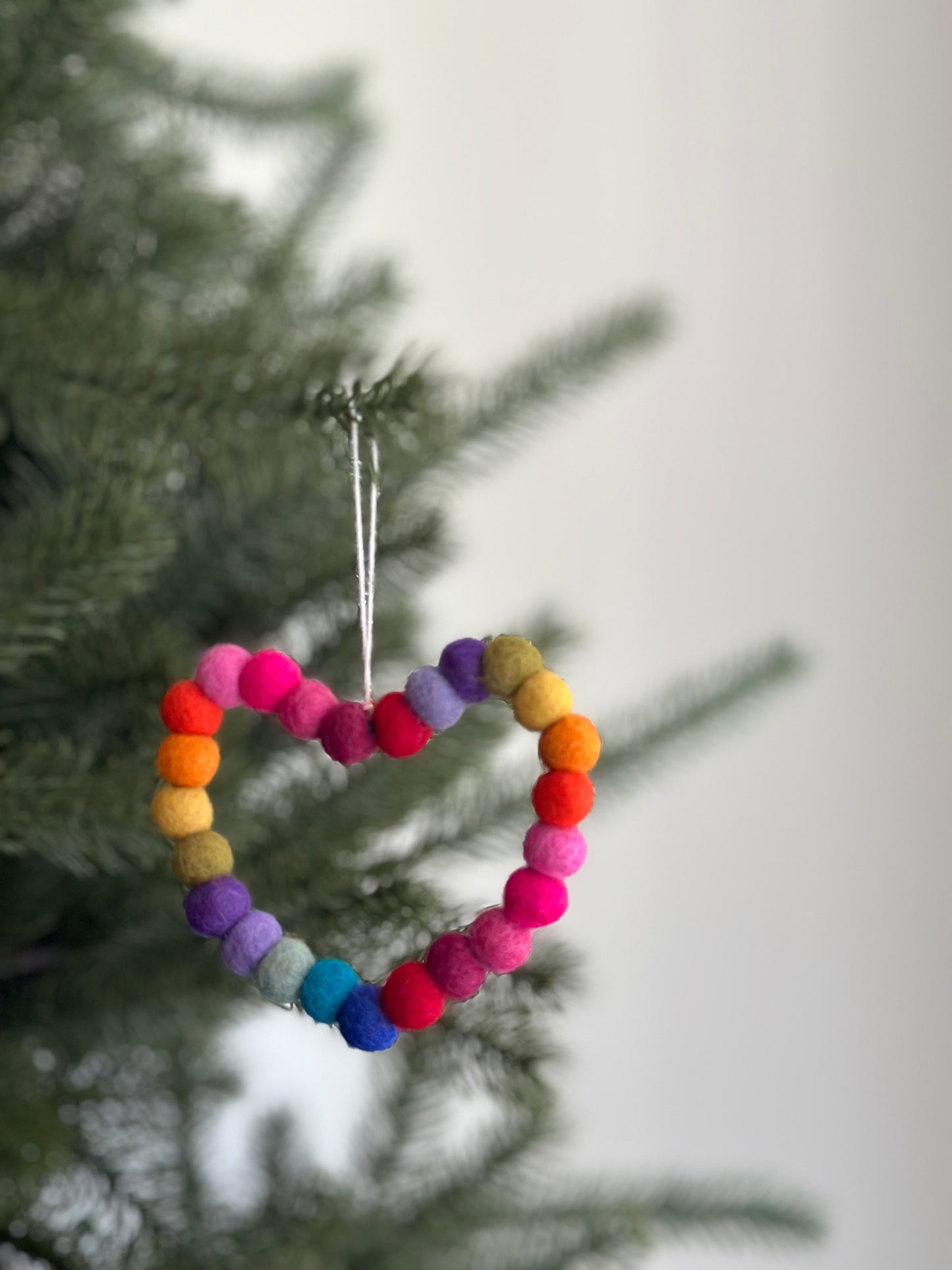 Pompom Rainbow Love Ornament