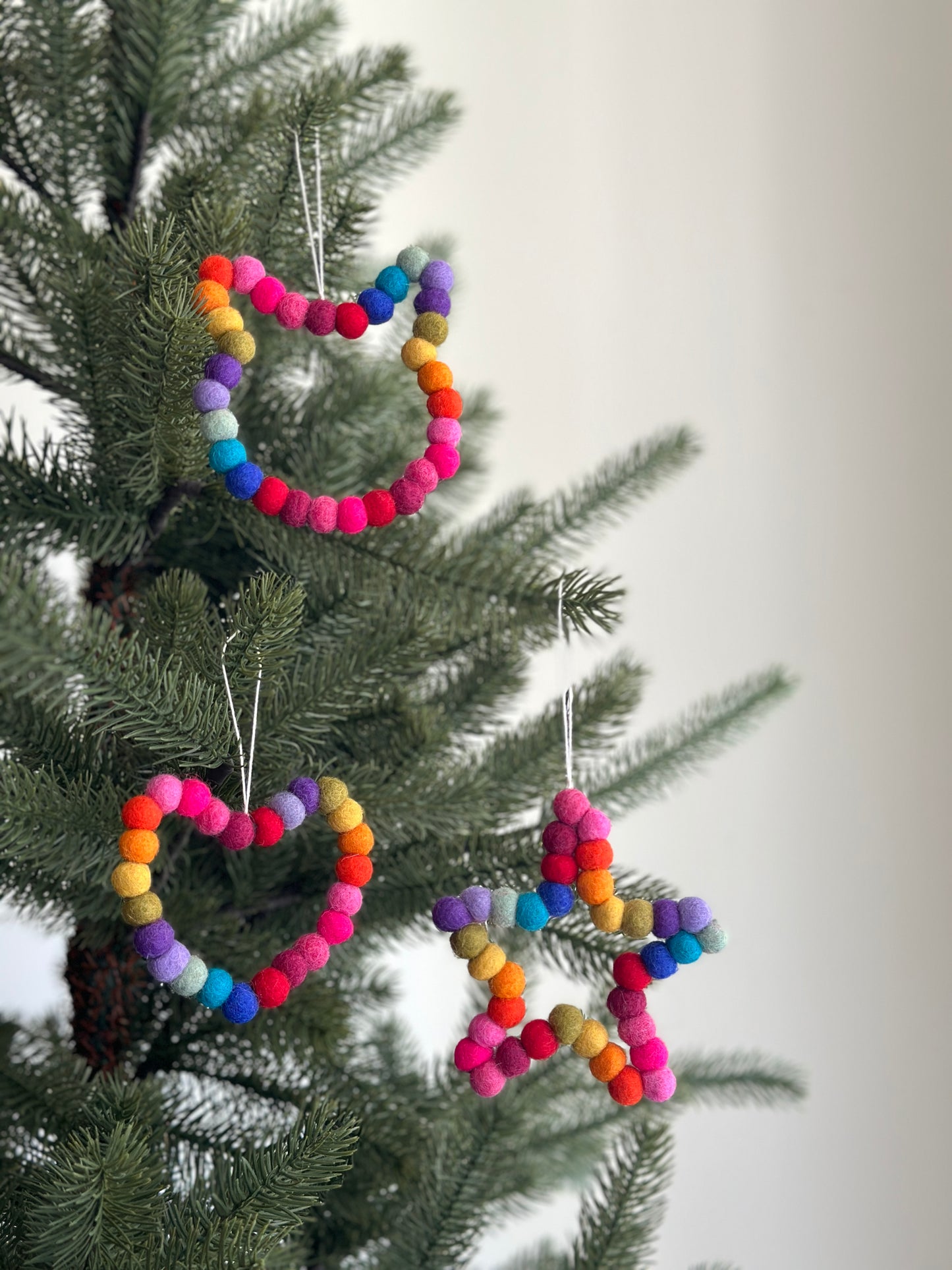 Pompom Rainbow Love Ornament