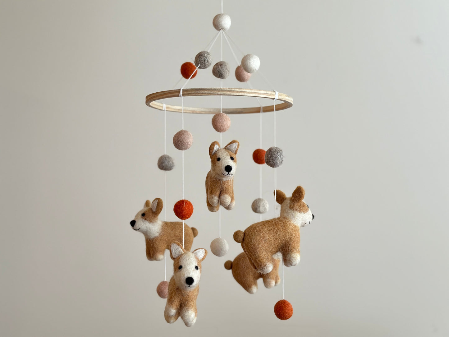 Felt Baby Mobile - Corgi