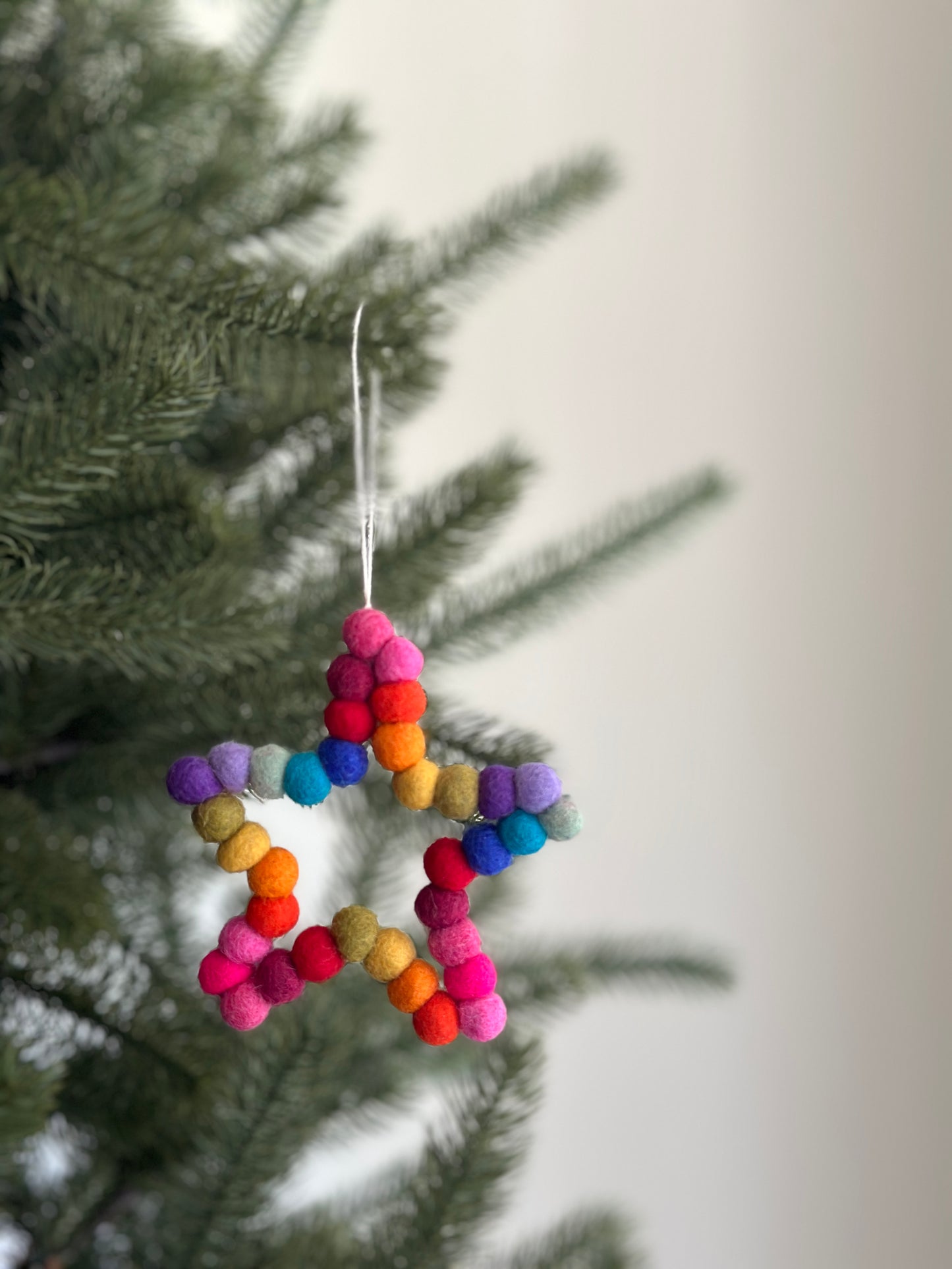 Pompom Rainbow Love Ornament