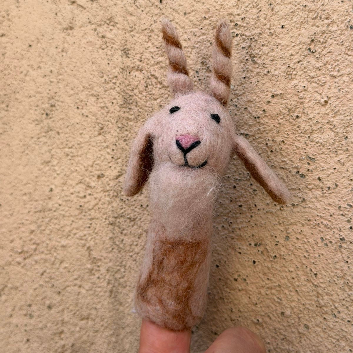 White Goat Finger Puppet