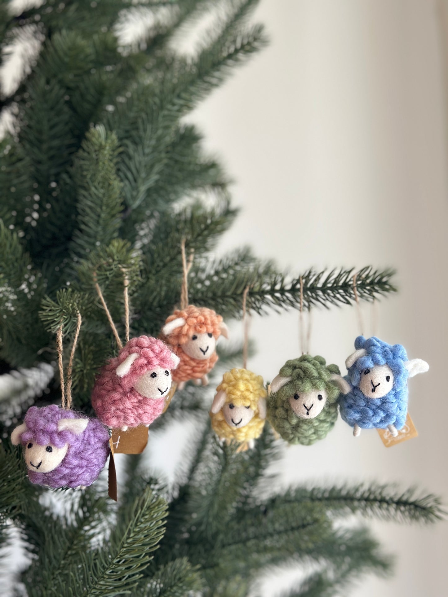 Felt Mini Candy Sheep Easter Ornament - Set of 6