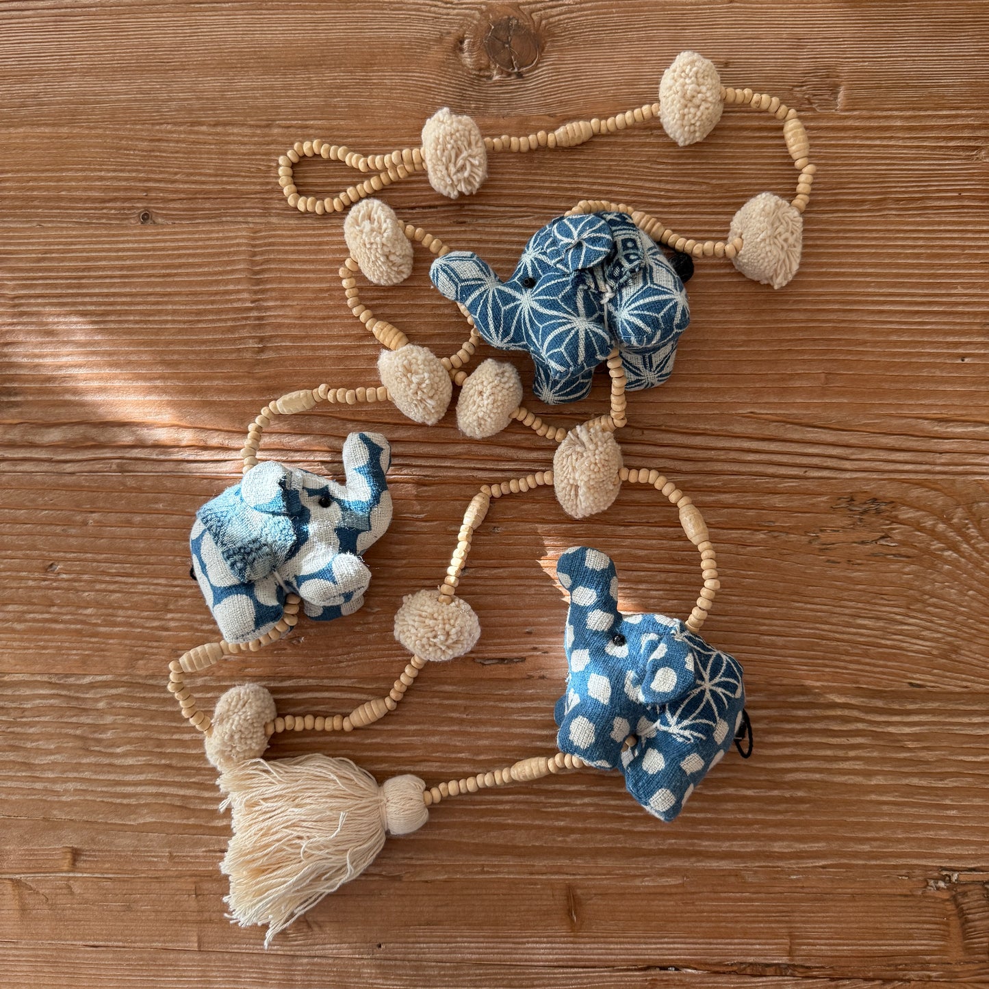 Indigo Elephant Garland