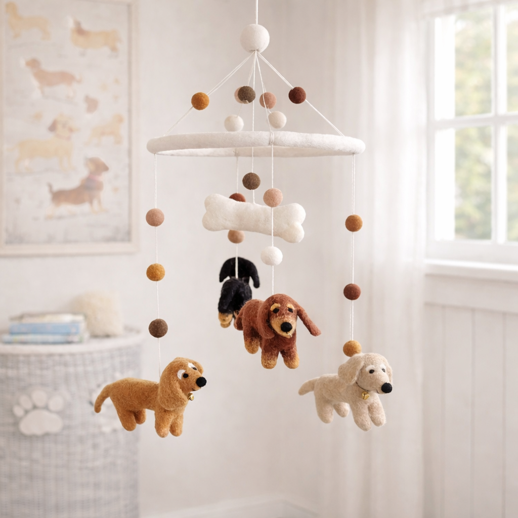 Felt Baby Mobile - Dachshund Dog