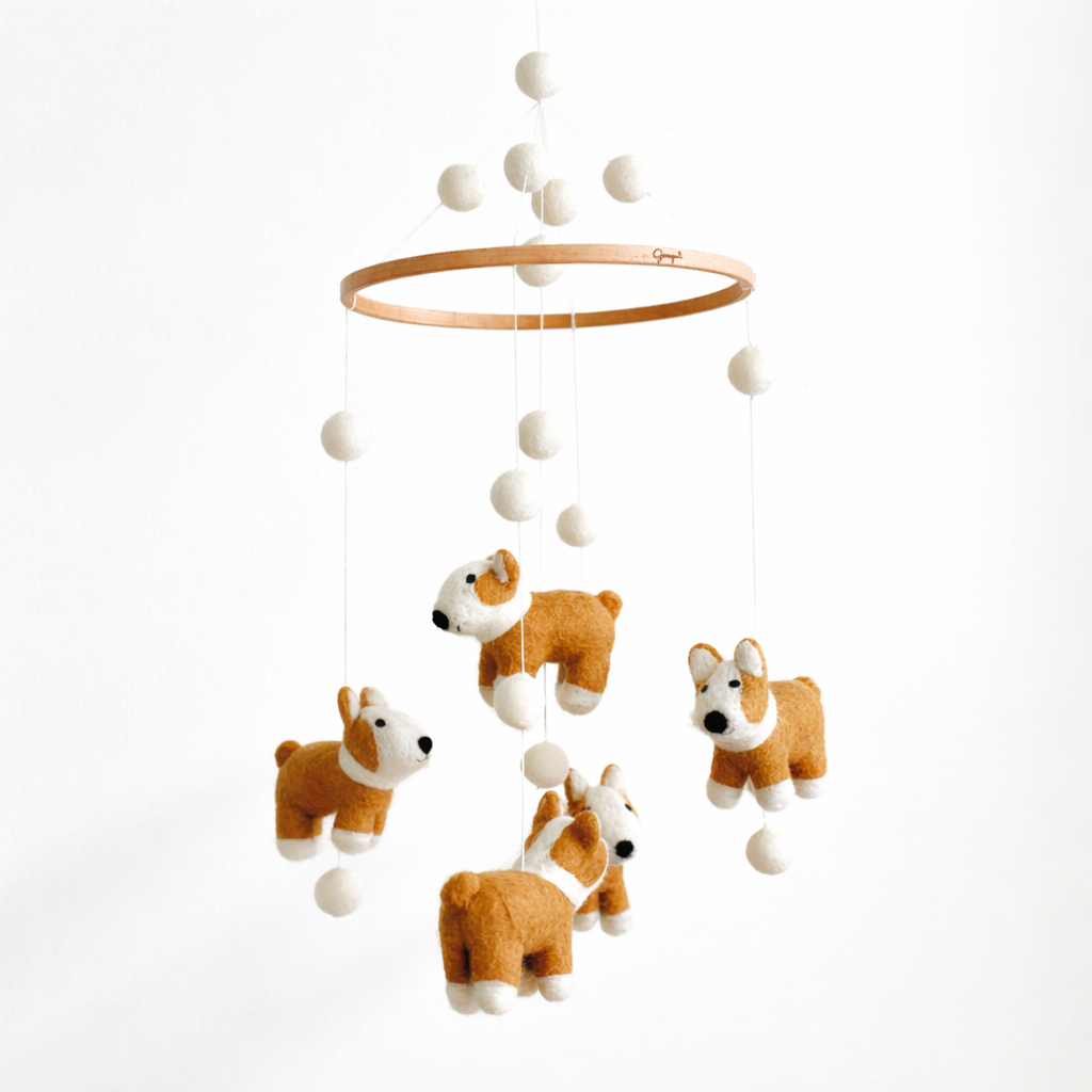 Felt Baby Mobile - Corgi