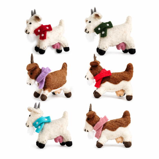 🐐 Goat Ornament – Assorted Colors