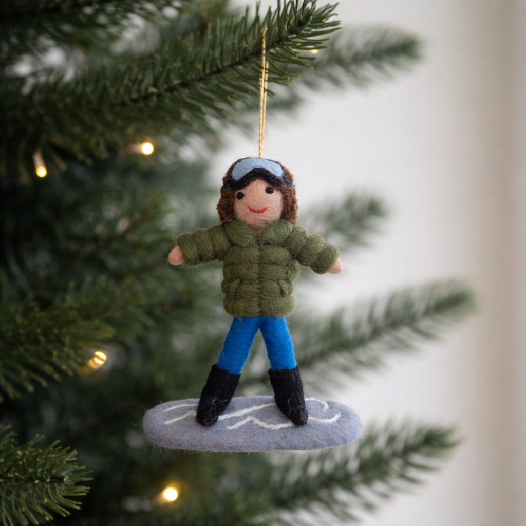 Felt Ornament - Snowboard Boy