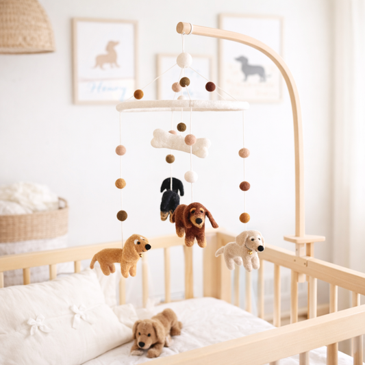 Felt Baby Mobile - Dachshund Dog