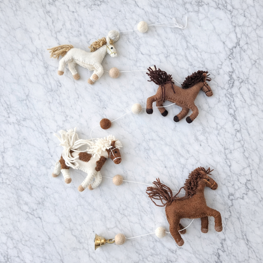 Felt Horse Garland
