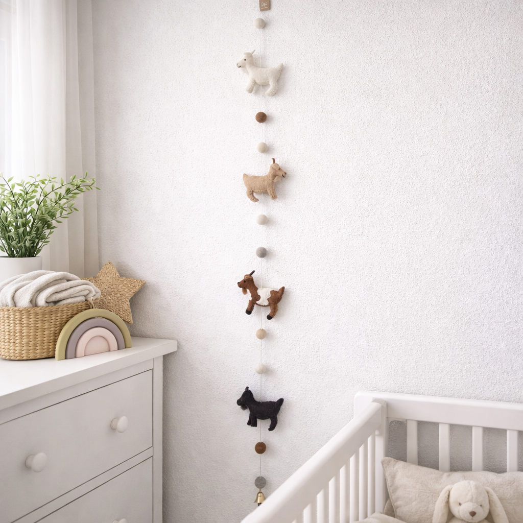 Felt Goat Garland