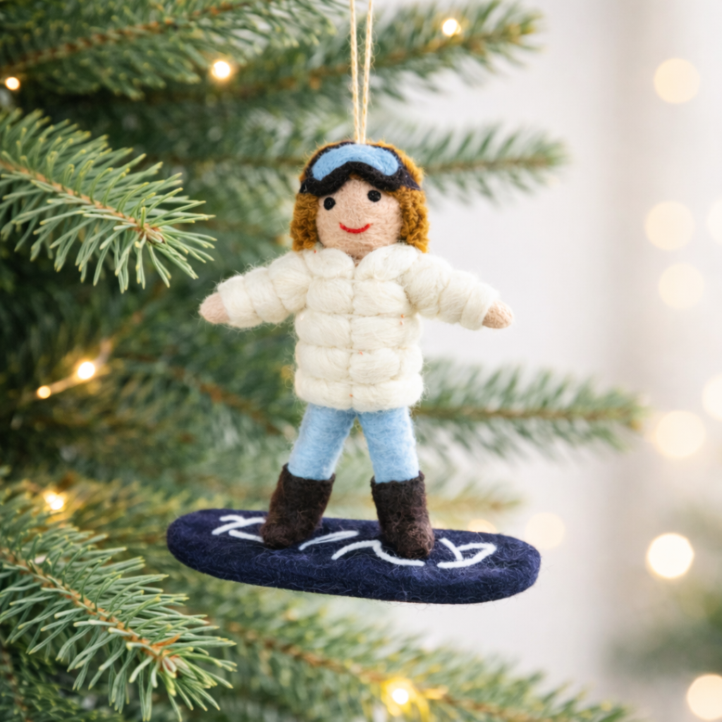 Felt Ornament - Snowboard Boy