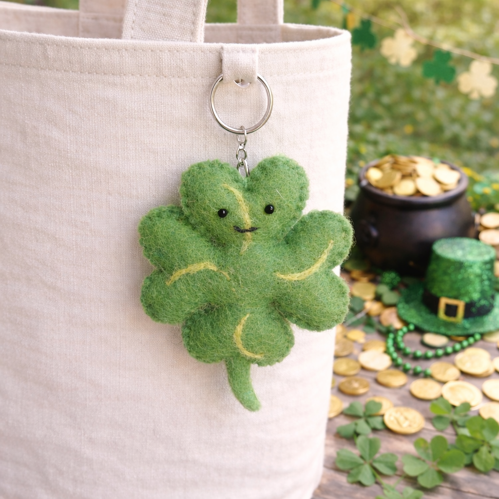 Felt Keychain - Smiley Veggies
