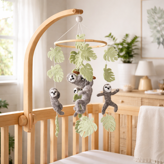 Felt Sloth Baby Mobile
