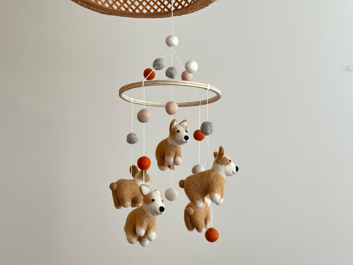 Felt Baby Mobile - Corgi