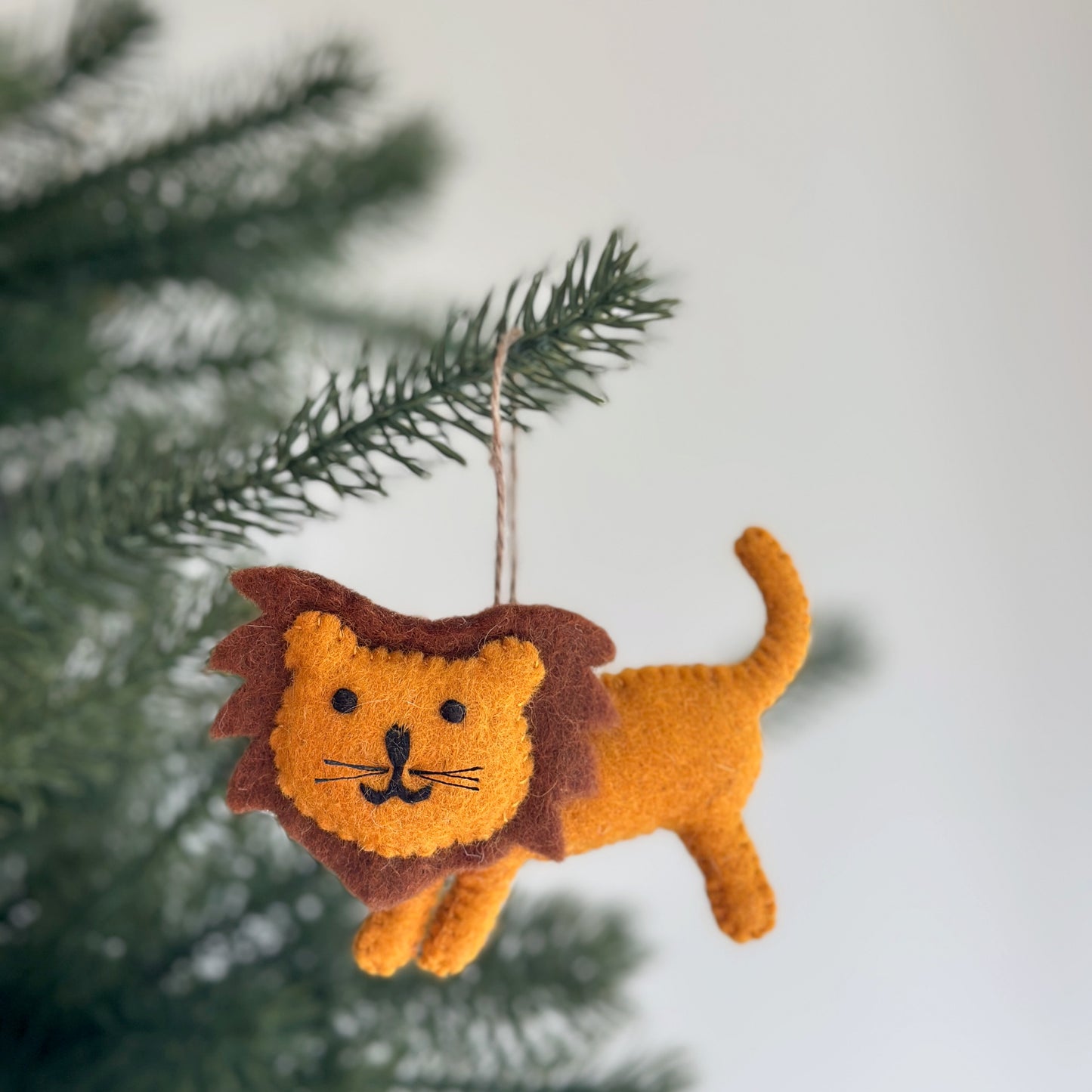 Felt Safari Animal Ornament Set of 5