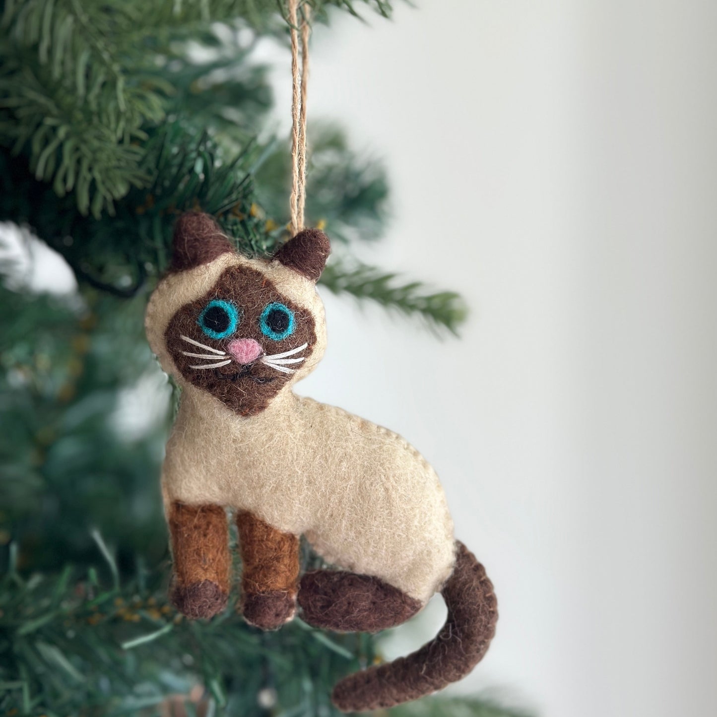 Felt Ornament - Stitched Cat