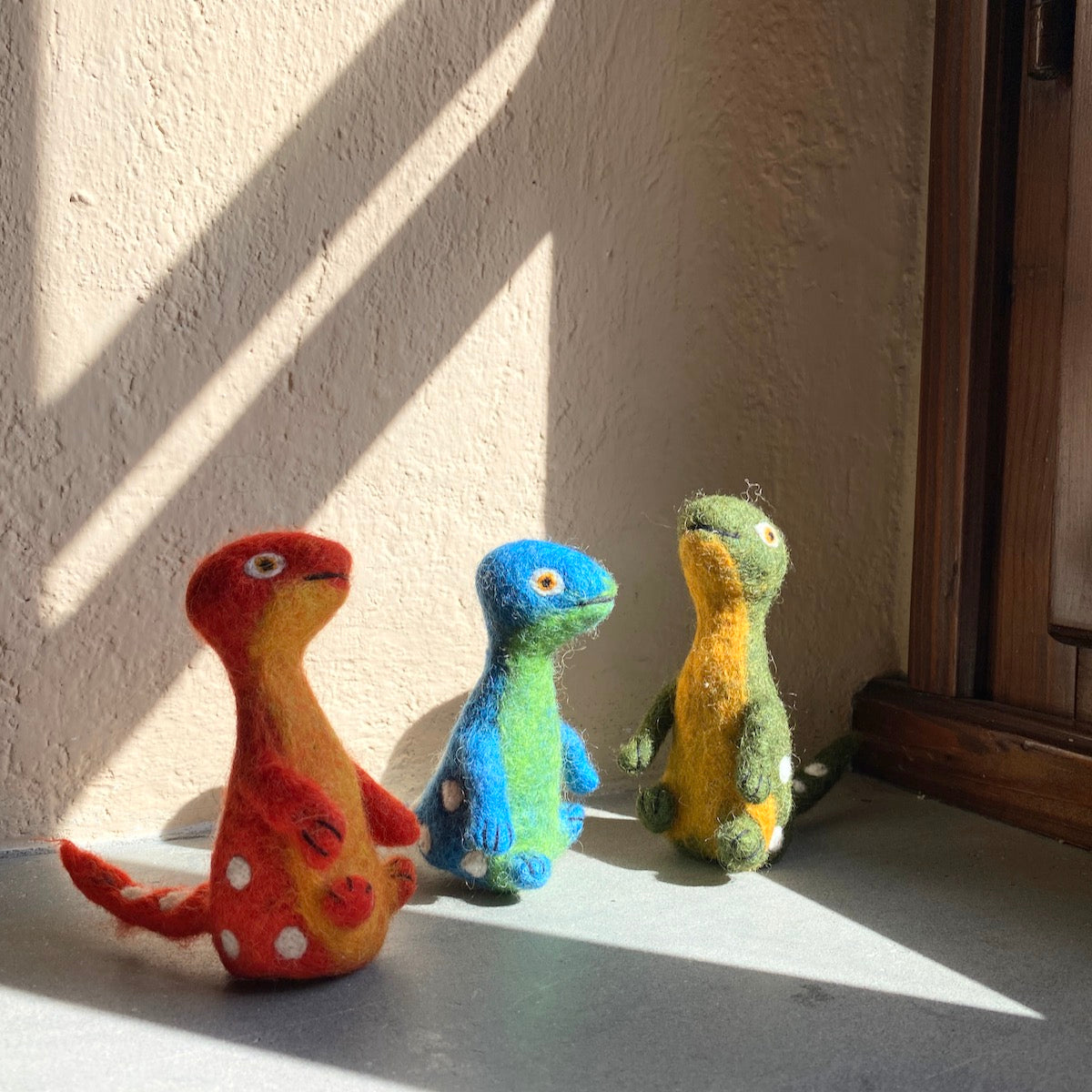 Felt Finger Puppets Set of 6 - Dino Brothers