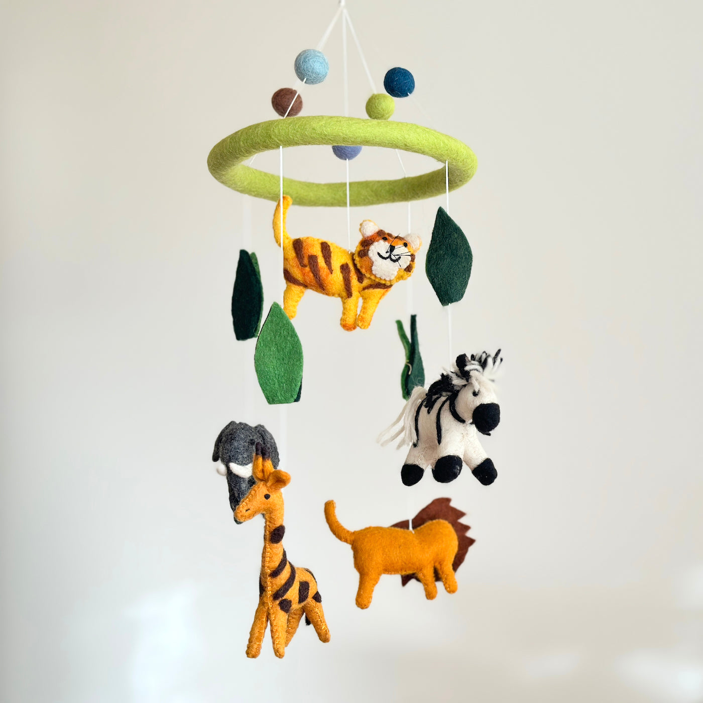 Felt Safari Animal Baby Mobile