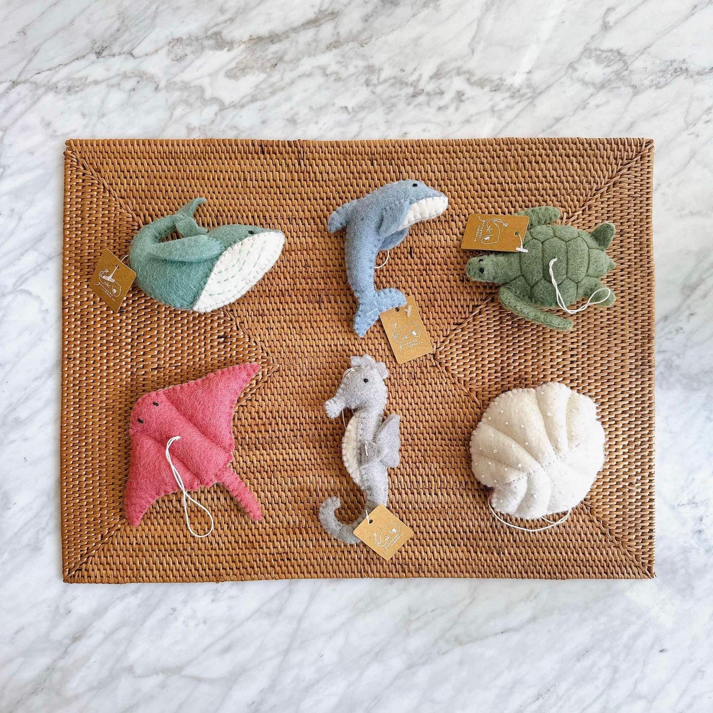 Felt Ornament Set of 6 - Sea Animals