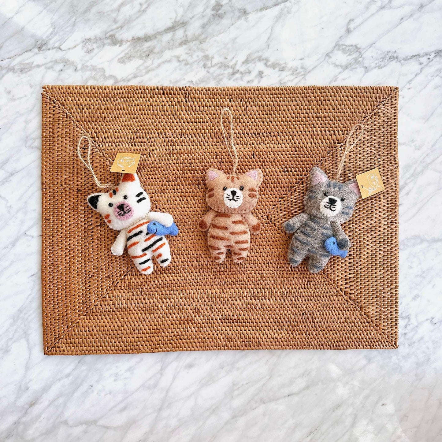 Christmas Cute Cat Ornament Set - 3 PCs