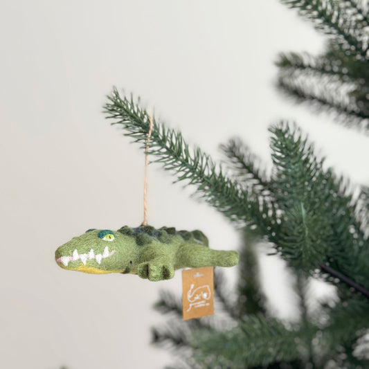 Felt Crawling Gator Ornament