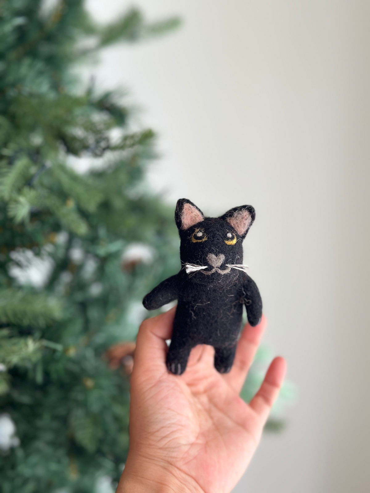 Felt Black Cat Pen Cover