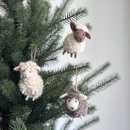 Felt Fluffy Sheep Ornament