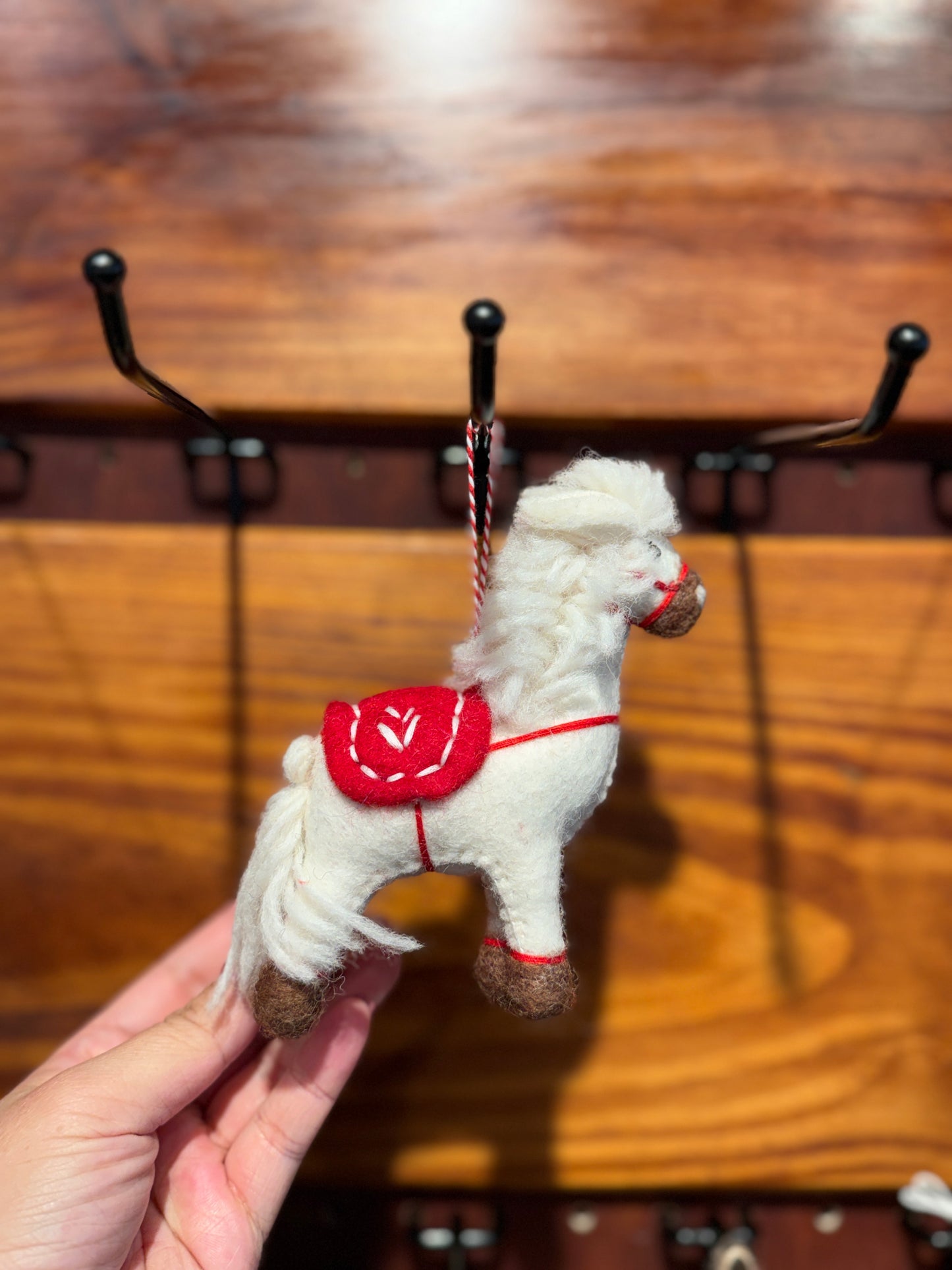 Felt Ornament - White Pony