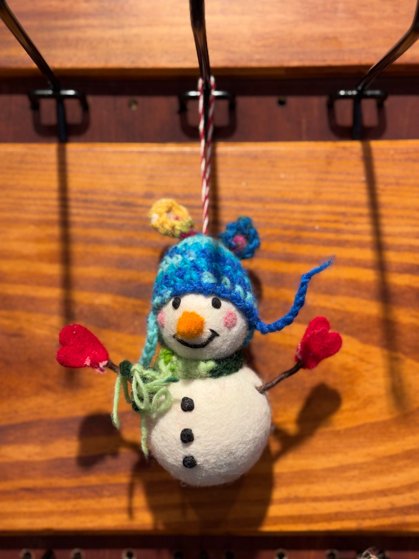 Snowman Ornament with Weaving Hat (Assorted)