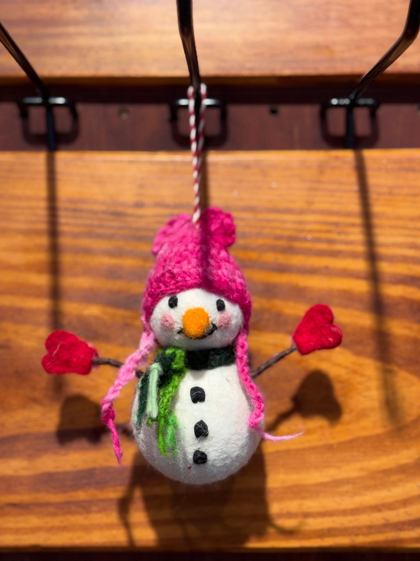 Snowman Ornament with Weaving Hat (Assorted)