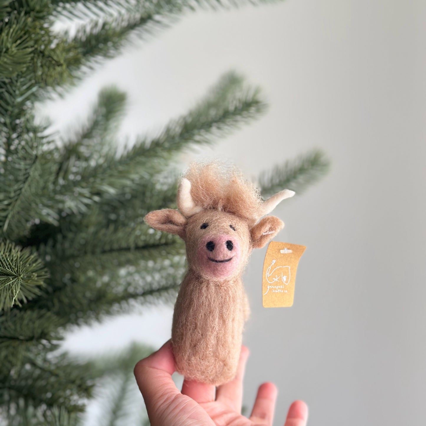 Highland Cow Finger Puppet