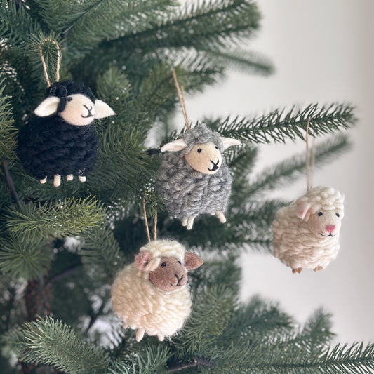 Felt Fluffy Sheep Ornament