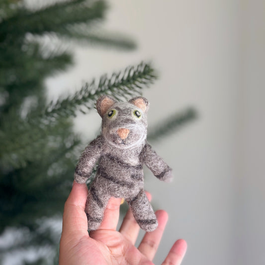 Felt Cat Finger Puppet - "Maomao" American Short Hair