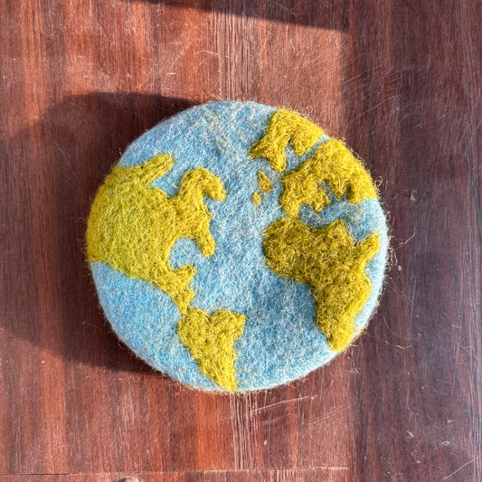 Felt Planet Earth Coasters - Set of 4