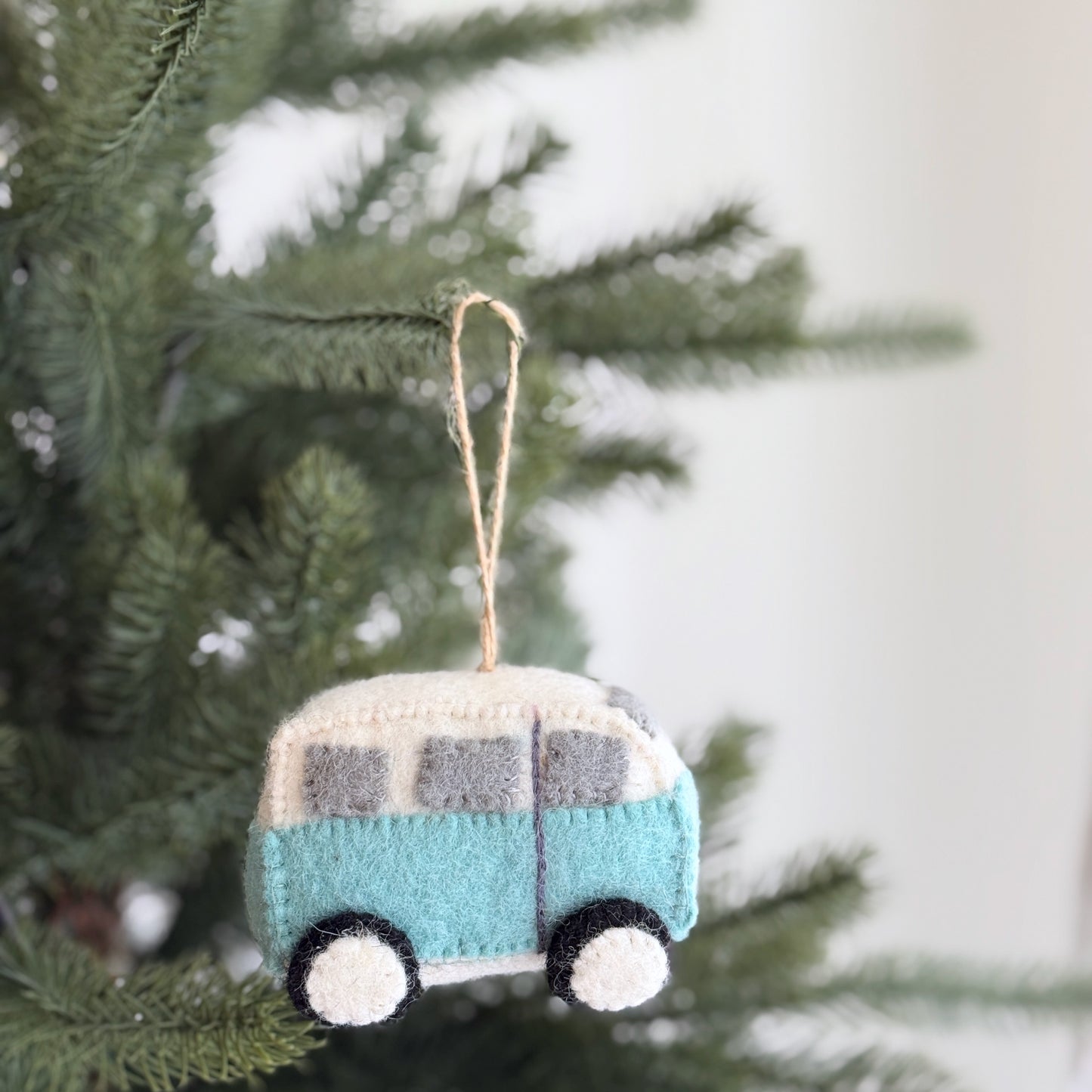 Felt Blue Camper Van Ornament