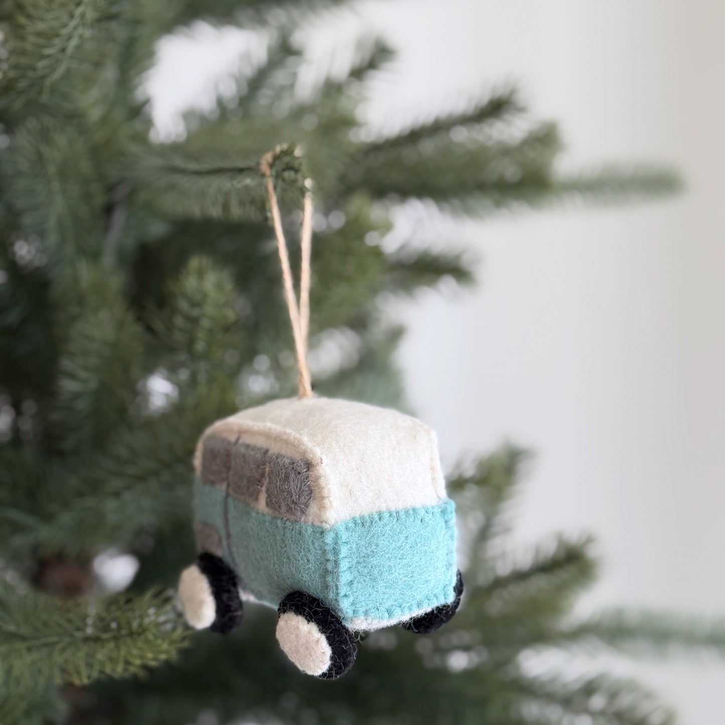 Felt Blue Camper Van Ornament