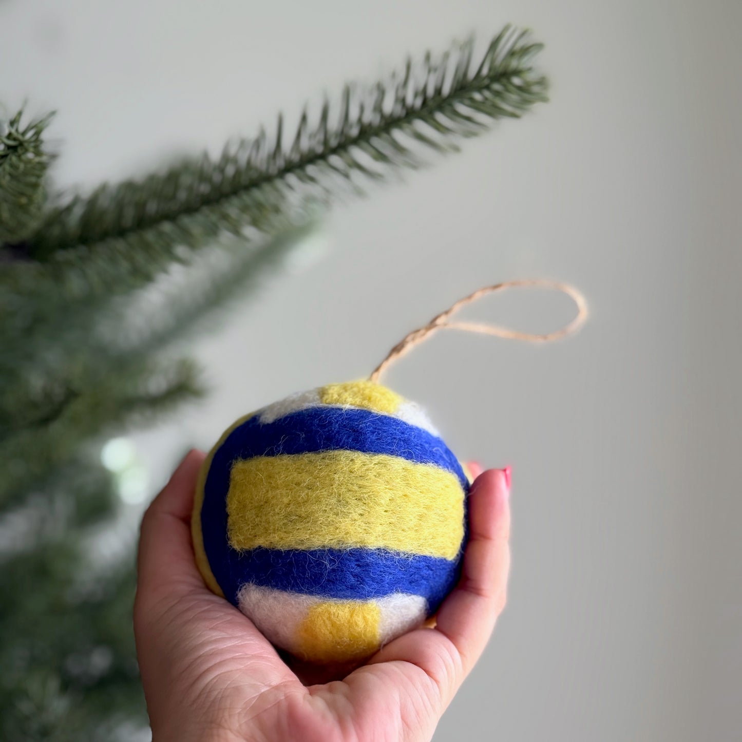 Felt Volleyball Ornament