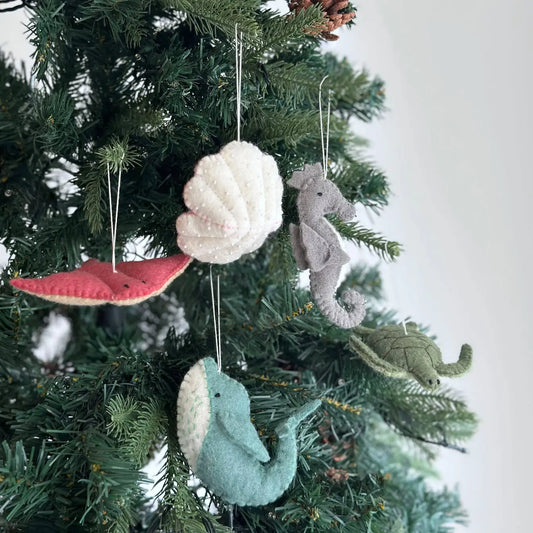 Felt Ornament Set of 5 - Sea Animals