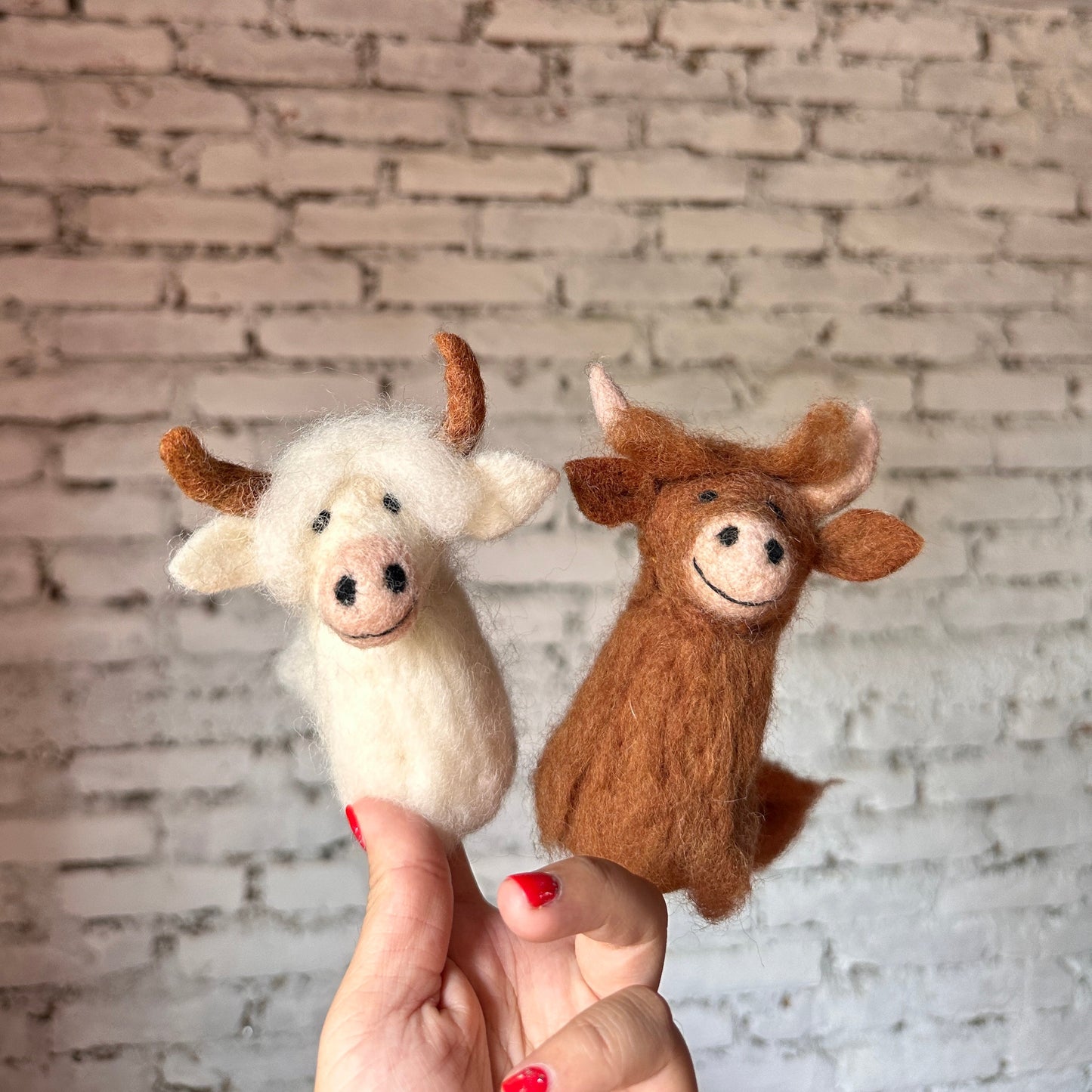 Highland Cow Finger Puppet