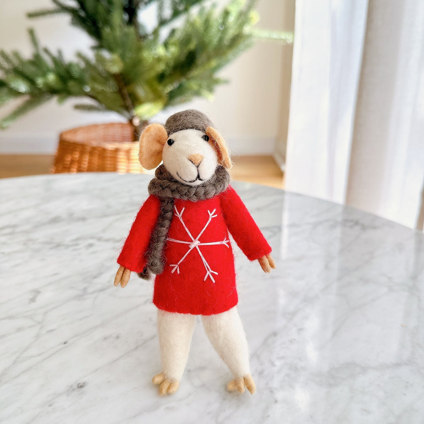Felt Standing Christmas Mouse